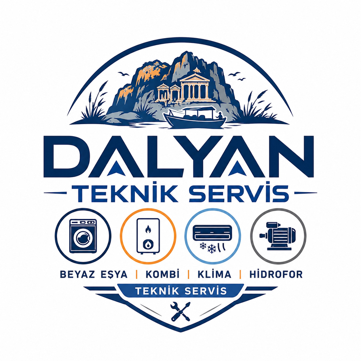 Dalyan Teknik Servis Logo – Beyaz Eşya, Kombi, Klima Servisi
